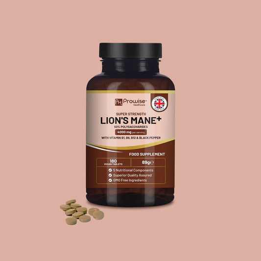 Lions Mane Mushroom Supplement 4000mg with Vitamin B1