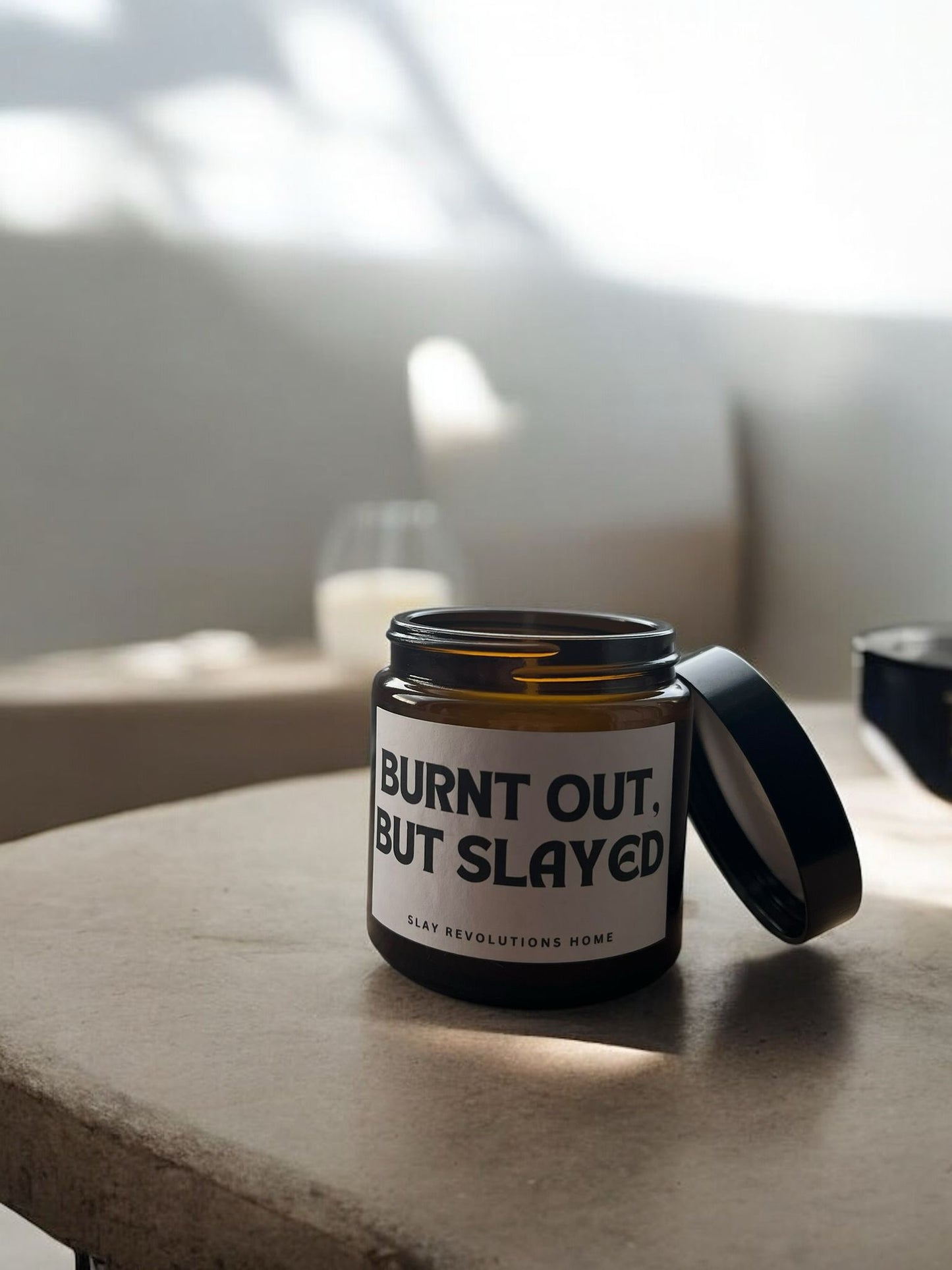 Burnt Out But Slayed - Vegan Soy Wax Candle – Cinnamon Bun 120ml