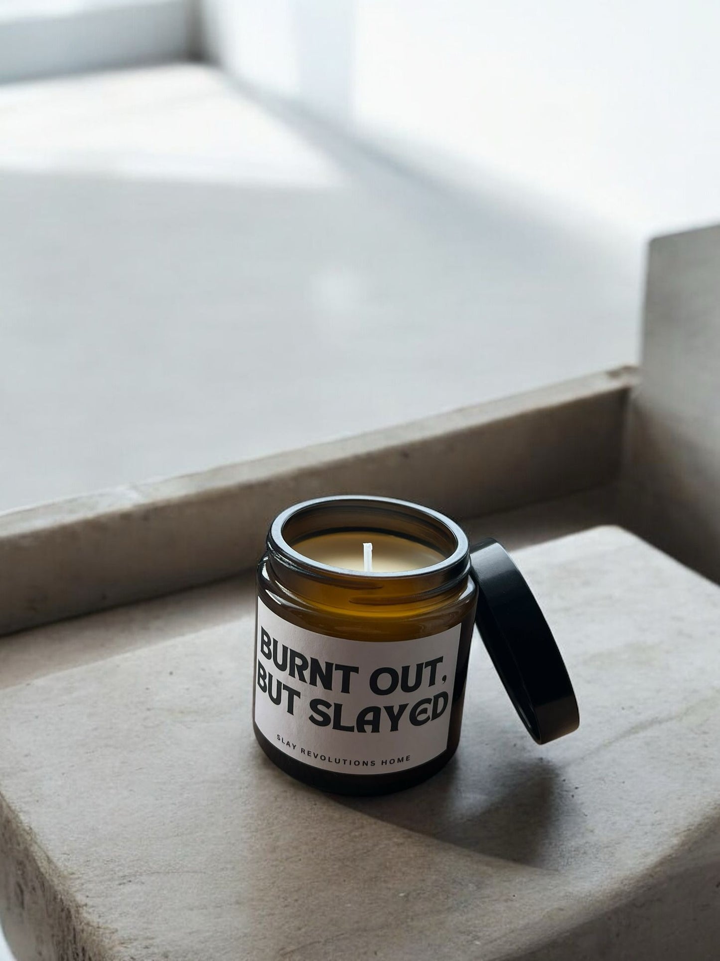 Burnt Out But Slayed - Vegan Soy Wax Candle – Cinnamon Bun 120ml