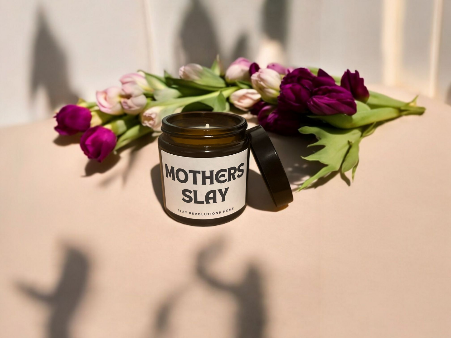 Mothers Slay - Soy Wax Candle - Peony & Blush Suede 120ml